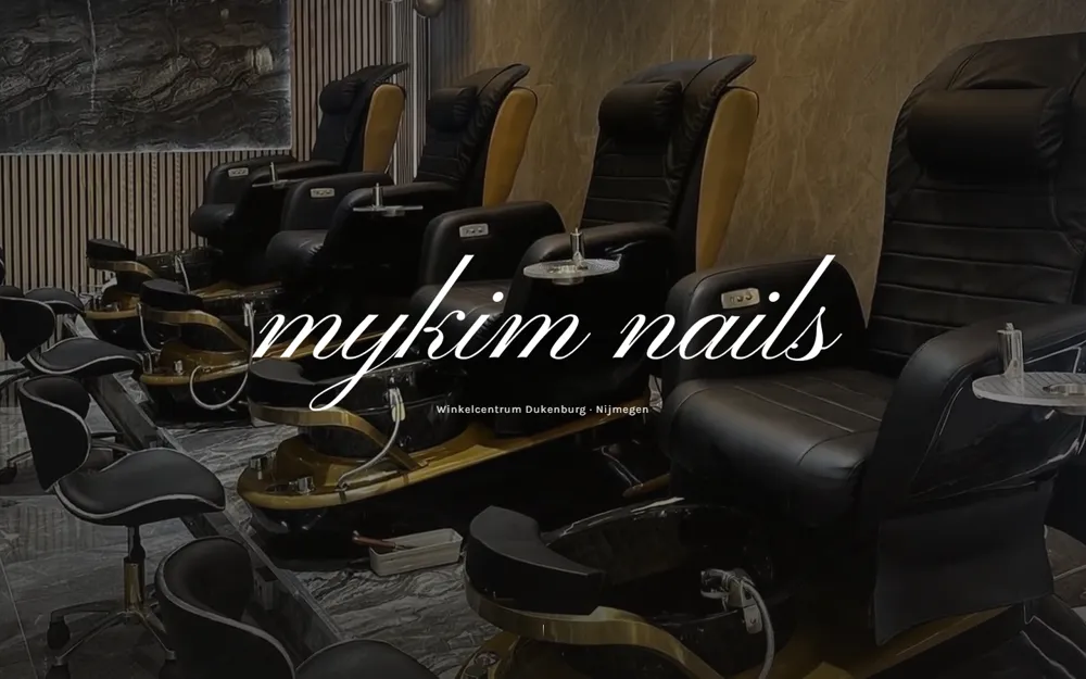 MyKim Nails hero met video en woordmerk